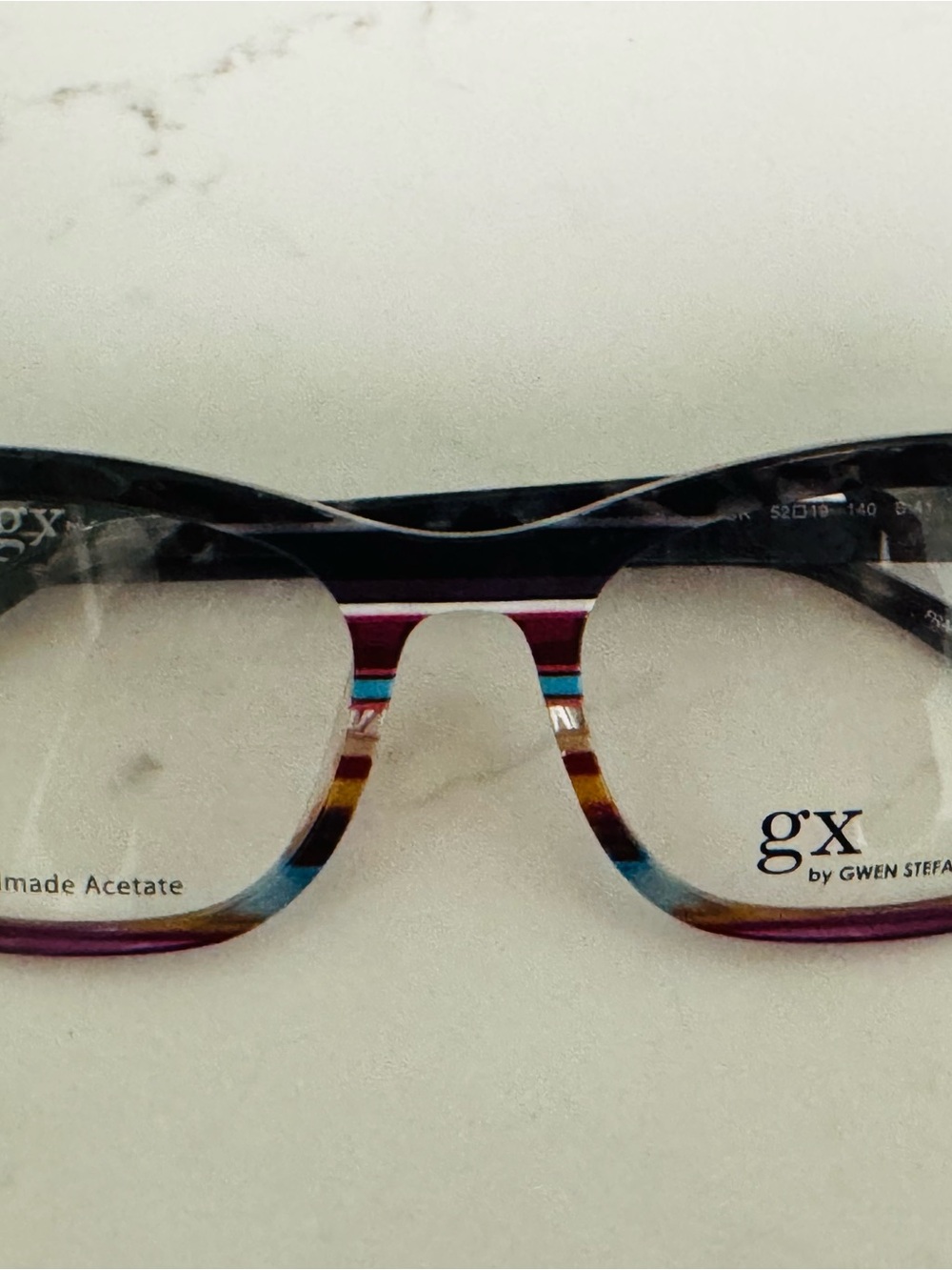AUTHENTIC & NEW - GWEN STEFANI - GX085 PUR 52/19/140 - PURPLE MULTI EYEGLASSES
